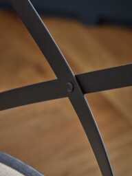 Oak Cross Back Counter Stool - Black - thumbnail 5