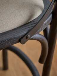 Oak Cross Back Counter Stool - Black - thumbnail 2