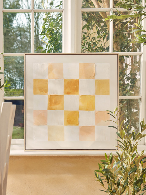Framed Chequered Canvas - image 1