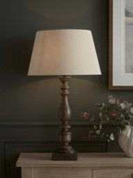 Greywash Turned Table Lamp - thumbnail 2