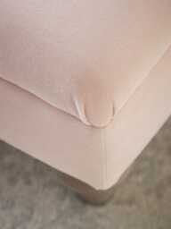 Bern Ottoman - Pale Stone Opulent Cotton Velvet - thumbnail 2