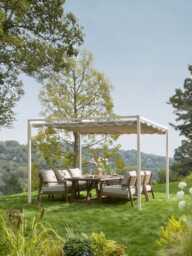 Sandstone Retractable Pergola - thumbnail 1
