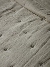 Cotton Linen Kingsize Quilt - Natural - thumbnail 2
