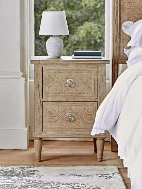 Geometric Parquet Bedside Table - image 1