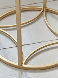 Round Gold & Glass Side Table - thumbnail 2