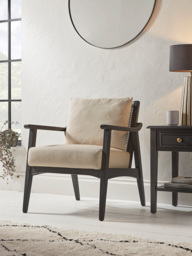 Cane Webbing Armchair - Black - thumbnail 1
