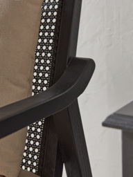Cane Webbing Armchair - Black - thumbnail 5