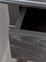 Bergen Oak Beside Table - Black - thumbnail 5