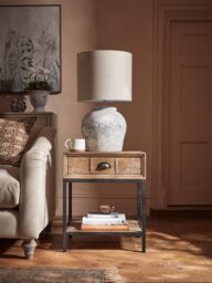 Reclaimed Oak Side Table - thumbnail 2