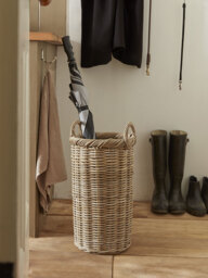 Rattan Umbrella Basket - Round - thumbnail 3