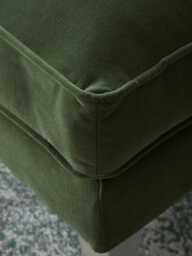 Toulon Ottoman - Carbon Opulent Cotton Velvet - thumbnail 2