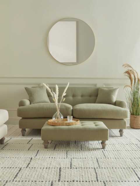 Visby Two Seater Sofa - Navy Opulent Cotton Velvet - image 1