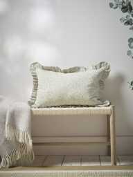 Indira Hand Block Printed Cushion Cover - Olive Green