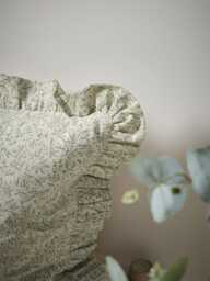 Indira Hand Block Printed Cushion Cover - Olive Green - thumbnail 3