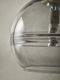 Smoked Ribbed Glass Wall Light - Round - thumbnail 3