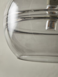 Smoked Ribbed Glass Wall Light - Round - thumbnail 4