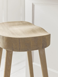 Weathered Oak Counter Stool - Greywash - thumbnail 3