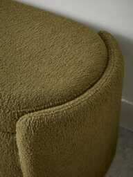 Khaki Boucle Storage Bench - thumbnail 4