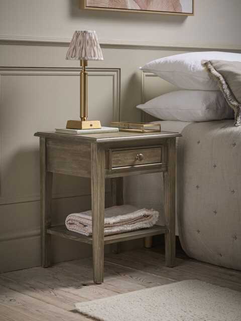 Camille Bedside Table - Limewashed - image 1