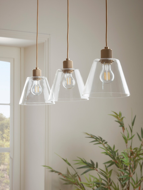 Three Glass Tapered Pendants - image 1