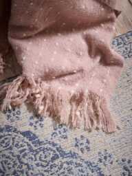 Dusty Pink French Knot Throw - thumbnail 2