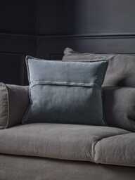 Velvet Square Cushion Cover - Dusky Blue - thumbnail 5