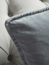 Velvet Square Cushion Cover - Dusky Blue - thumbnail 2