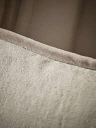 Velvet & Cotton Linen Rectangular Cushion Cover - Putty - thumbnail 4