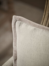 Velvet & Cotton Linen Rectangular Cushion Cover - Putty - thumbnail 3
