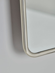 French Rectangle Wall Mirror - Antique Silver - thumbnail 2