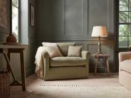 Silves Love Seat - Airforce Blue Wide Cotton Stripe - thumbnail 3