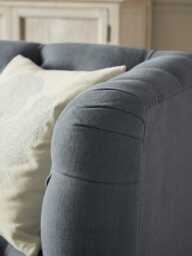 Bodo Two Seater Sofa - Pale Stone Opulent Cotton Velvet - thumbnail 3