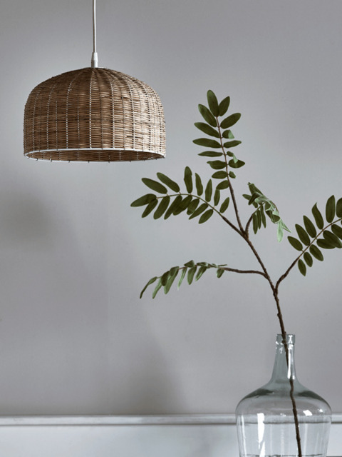 Rattan Dome Pendant - image 1