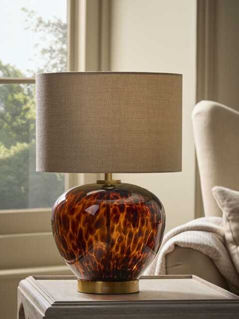 Tortoiseshell Glass Table Lamp - image 1