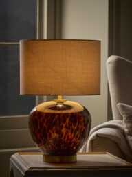 Tortoiseshell Glass Table Lamp - thumbnail 2