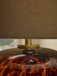 Tortoiseshell Glass Table Lamp - thumbnail 4
