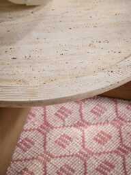 Travertine Round Coffee Table - thumbnail 3