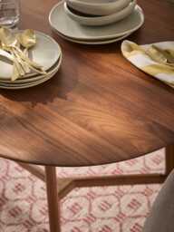 Walnut Extendable Oval Dining Table - 6 to 8 Seater - thumbnail 4