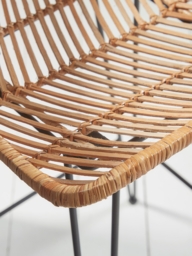 Chevron Flat Rattan Counter Stool - thumbnail 4