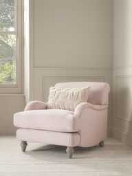 Reine Arm Chair - Soft Eau De Nil Cotton Stripe - thumbnail 2