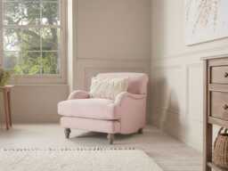 Reine Arm Chair - Soft Eau De Nil Cotton Stripe - thumbnail 4