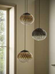 Amber Spiral Glass Chandelier - thumbnail 1