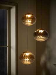Amber Spiral Glass Chandelier - thumbnail 2