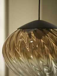 Amber Spiral Glass Chandelier - thumbnail 4