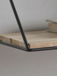 Two Industrial Wood & Metal Shelves - Large - thumbnail 4