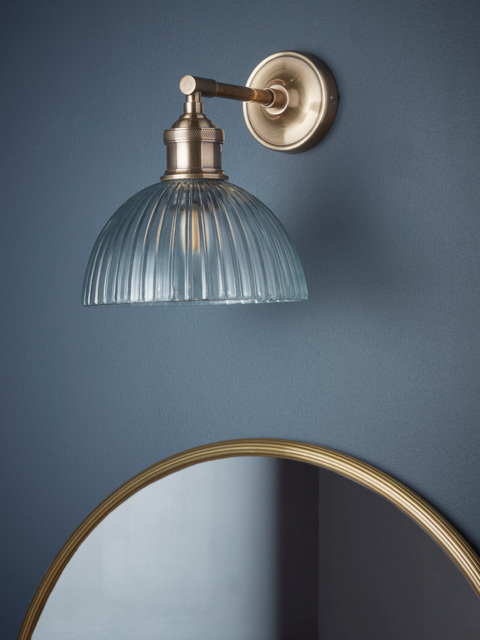 Reeded Glass Wall Light - image 1