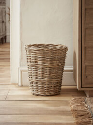 Rattan Waste Paper Basket - Round