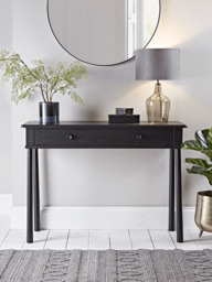 Bergen Oak Dressing Table - Black - thumbnail 2