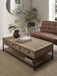 Reclaimed Oak Coffee Table - thumbnail 1