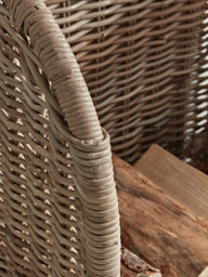 Tall Rattan Log & Kindling Trolley - thumbnail 4